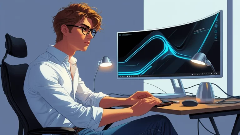 Man in front of computer_ safe web browsing