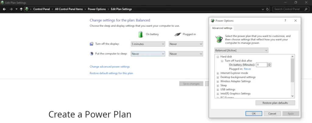 Power Management Software and Settings